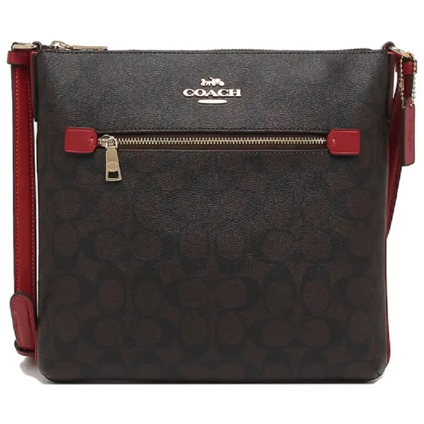 Túi Coach Rowan Pile Bag Brown Red C1554 IMRVQ