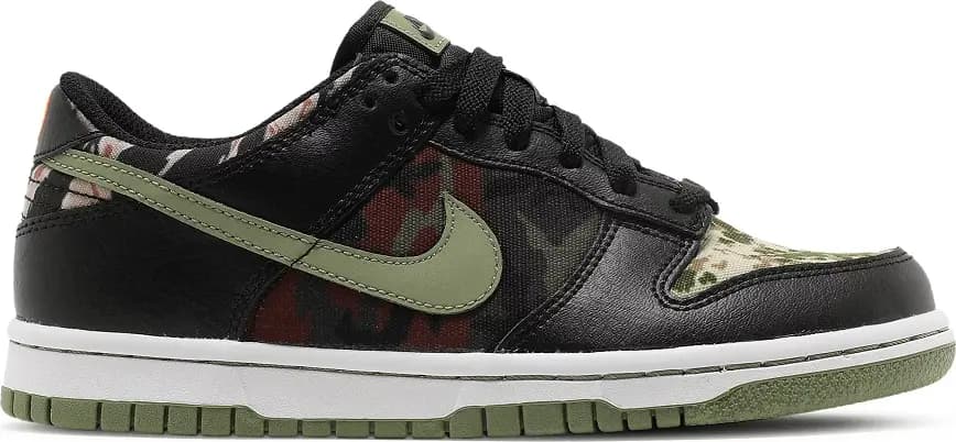 Giày Nike Dunk Low SE GS 'Black Multi Camo' DB1909-001