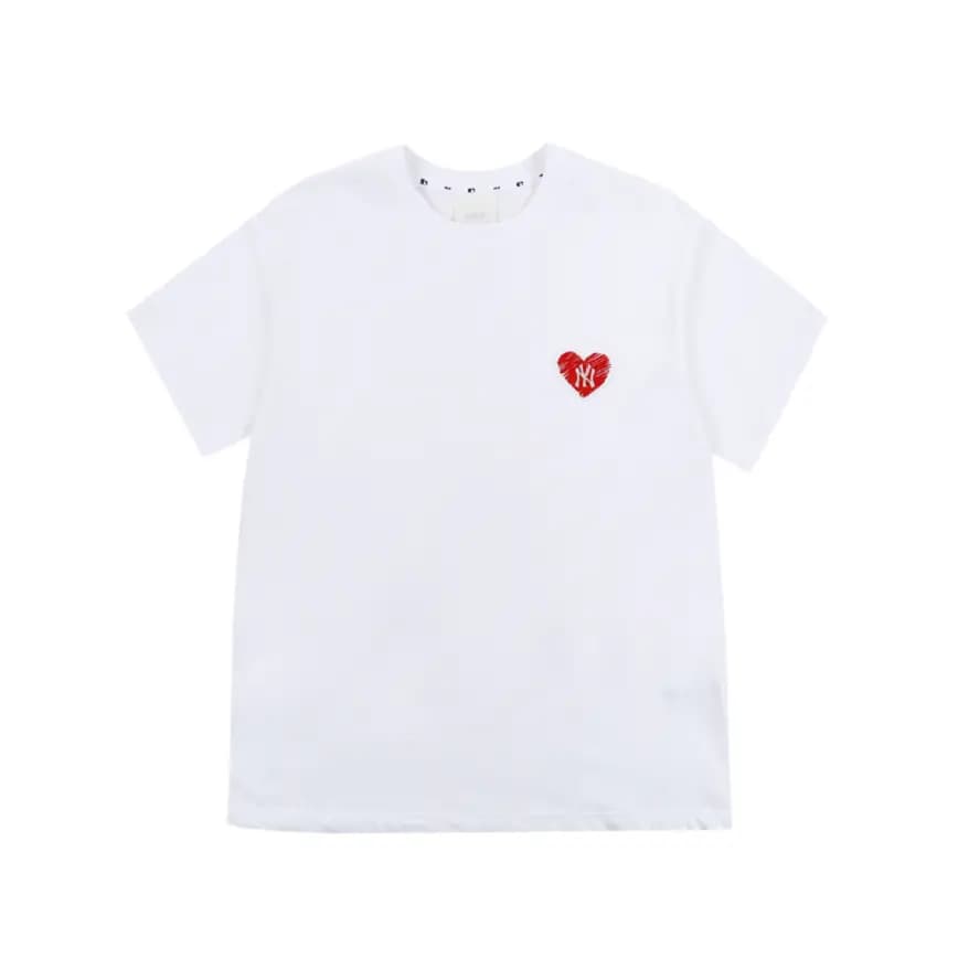 Áo MLB Heart Overfit White 31TSH1131-50W
