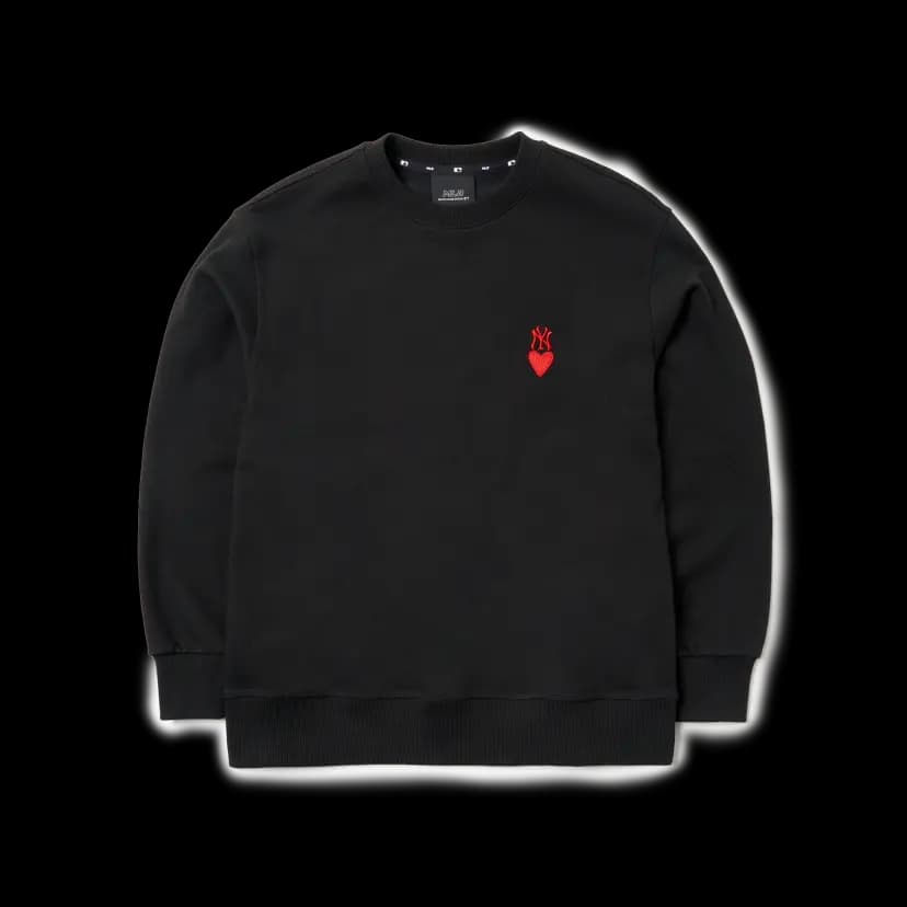 Áo MLB Heart Back Big Logo Sweater 3AMTH0314-50BKS
