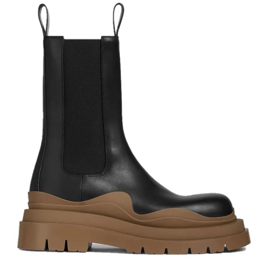 Giày Bottega Veneta Tire Chelsea Boot 'Black Jute' 630284VBS501449