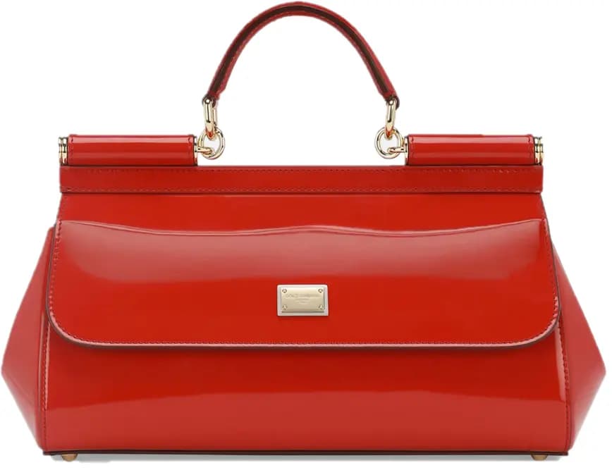 Túi Dolce &amp; Gabbana Medium Polished Calfskin Sicily Bag 'Red' BB7117A10378M307
