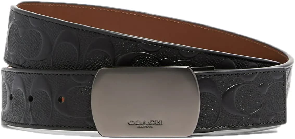Thắt Lưng Coach Plaque Buckle Cut To Size Reversible 'Black' 101-QBLVW