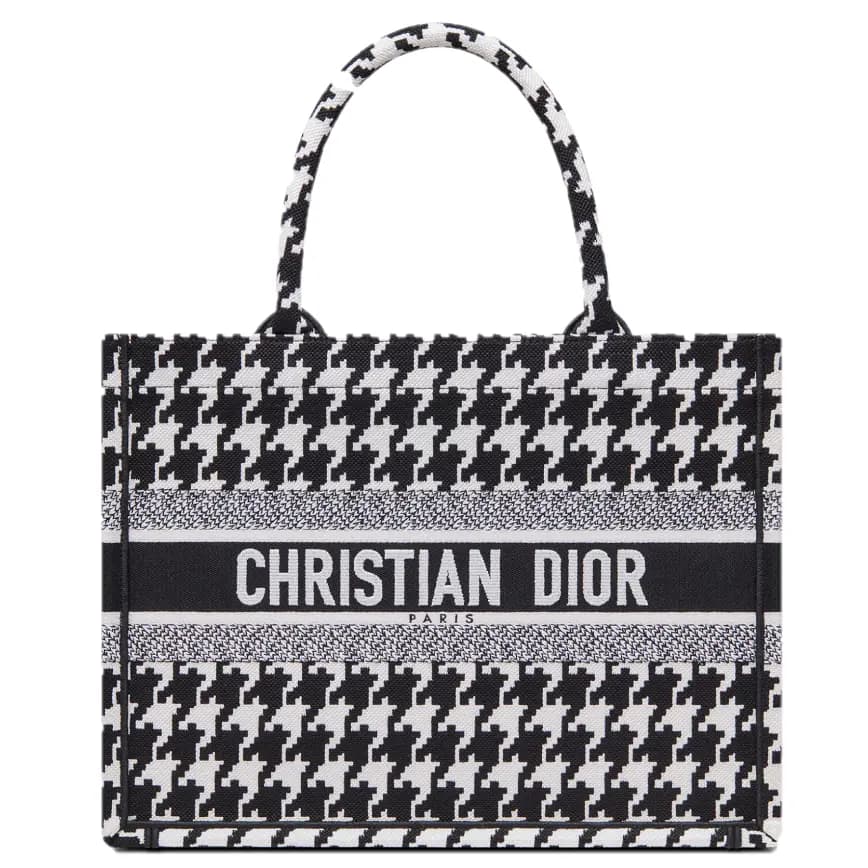 Túi Dior Medium Book Tote 'Black Macro Houndstooth' M1296ZTQT-M911