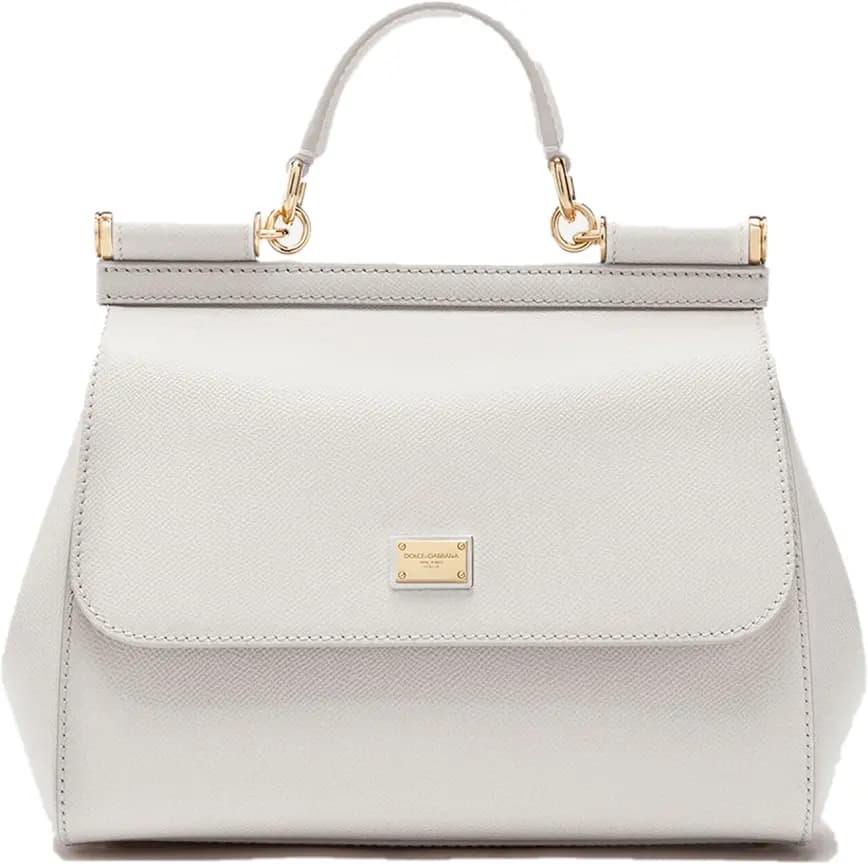 Túi Dolce &amp; Gabbana Medium Dauphine Leather Sicily Bag 'White' BB7117A10378M307