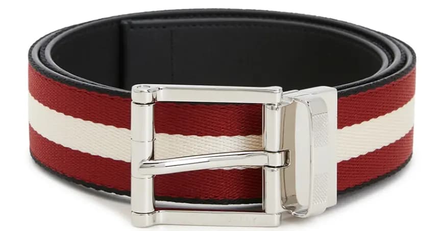 Thắt Lưng Bally Double Sided Casual 'Red White' TAYLAN-35-M-546