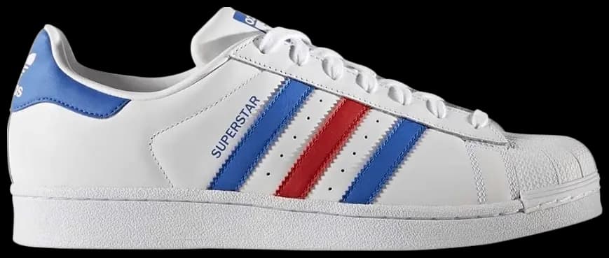 Giày Adidas Superstar 'White Red Blue' BB2246