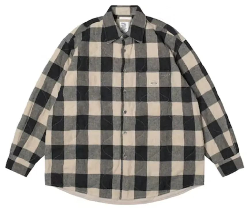 Áo Stussy x Our Legacy Work Shop Borrowed Jacket 'Grey Beige Check'