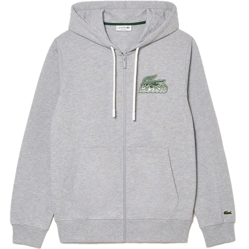 Áo Lacoste Fleece Hood Zip-up 'Grey' SH5088-53G-CCA