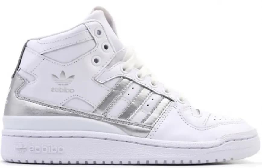 Giày Adidas Forum Mid Refined White Metallic Silver D98182