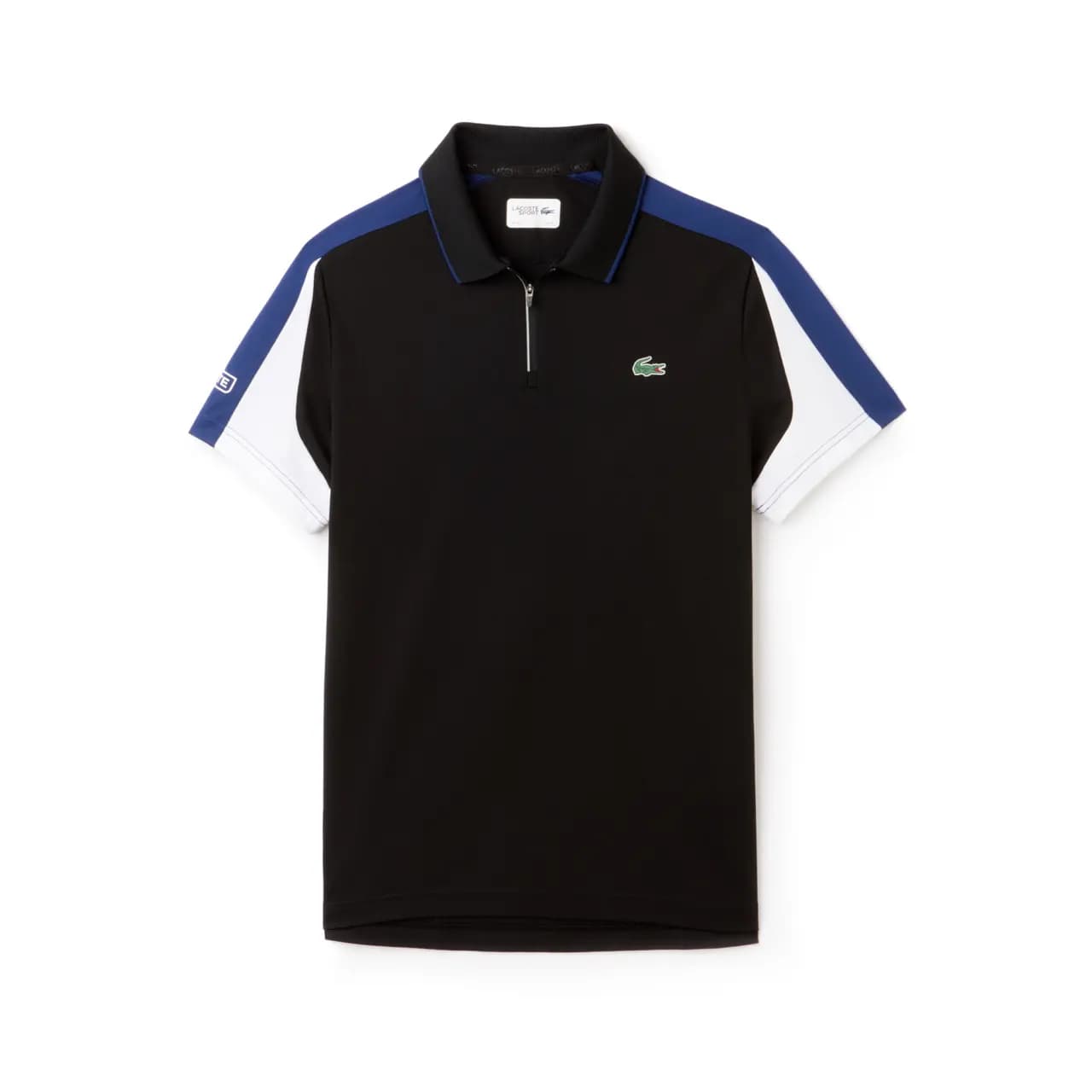 Áo Lacoste Polo Zip Neck Contrast Pique Black Navy DH9480-51-ED4