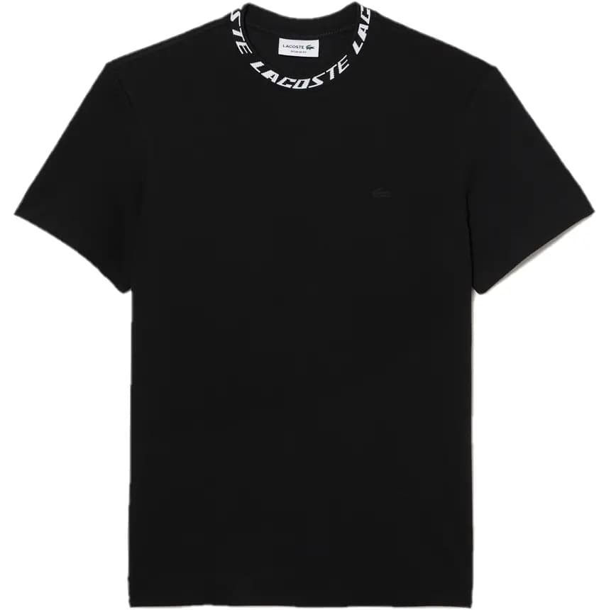 Áo Lacoste Regular Fit Logo Collar T-shirt 'Black' TH9687-53G-031