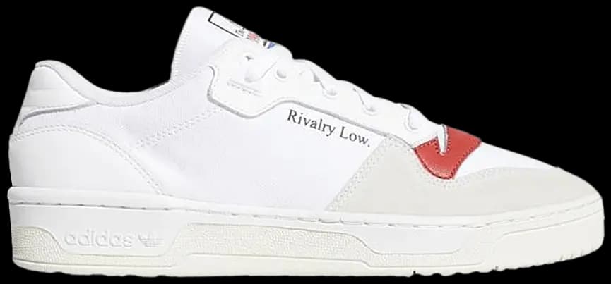 Giày Adidas Rivalry Low 'White Glory Red' EF6418