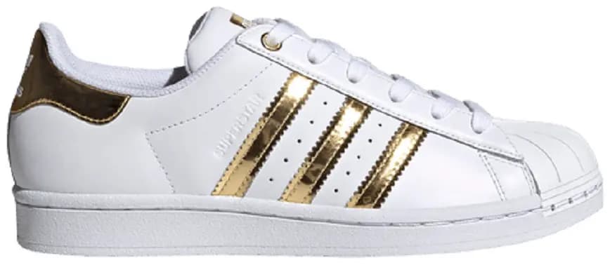Giày Adidas Wmns Superstar Metal Toe 'White Gold Metallic' FV3330