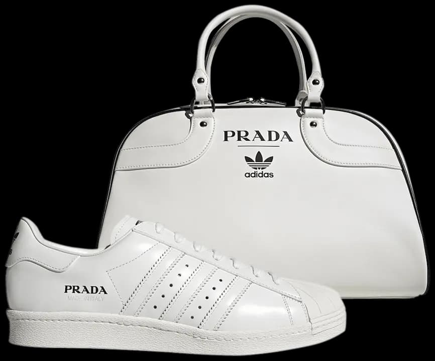 Giày Adidas Prada x Superstar 'Core White' &amp; Bag Bundle FW6683