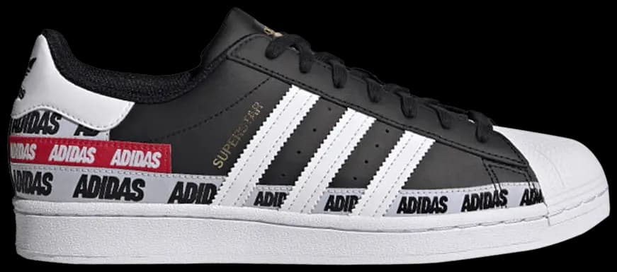 Giày Adidas Superstar 'Wordmark Heel Stripe Core Black' FX5559