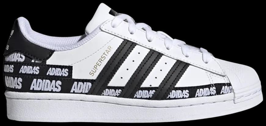 Giày Adidas Superstar J 'Wordmark Heel Stripe Cloud White' FX5871