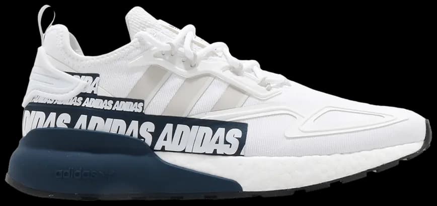 Giày Adidas ZX 2K Boost 'Bold Logo Graphic White Navy' FX7036