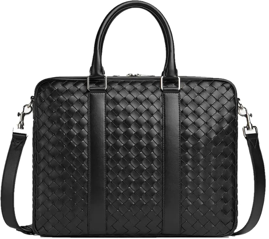 Túi Bottega Veneta Large Intrecciato Briefcase 'Black' 732069V2E418803