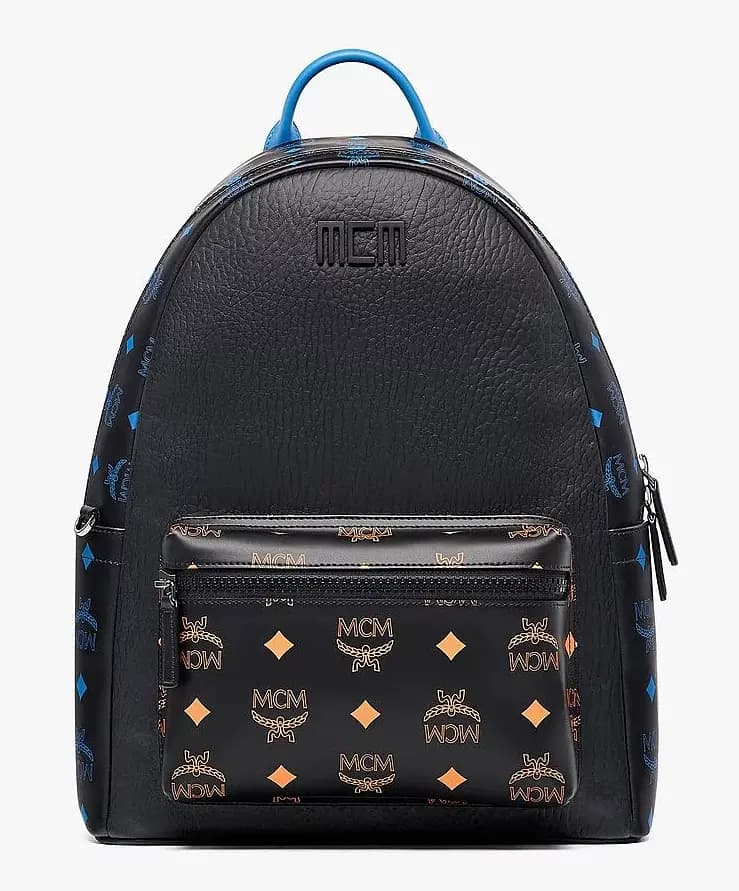 Túi MCM Stark Backpack in Color Splash Logo Leather MMKBASX04BK001