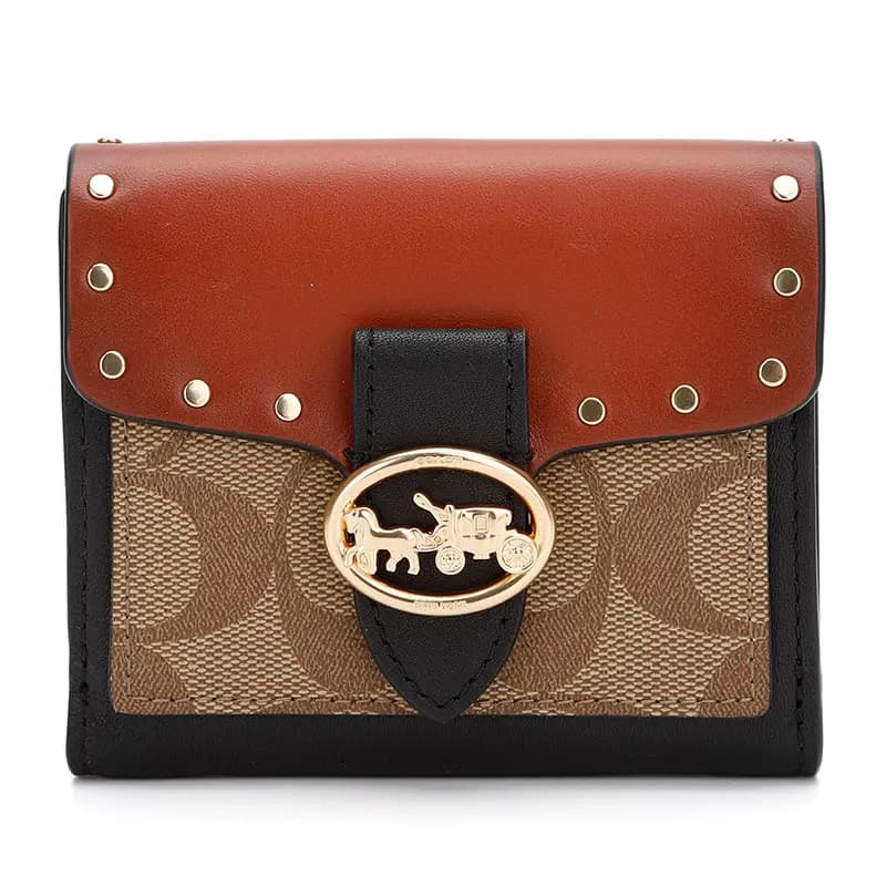 Túi Coach Georgie Signature Canvas With Rivets 6791-IMRL7