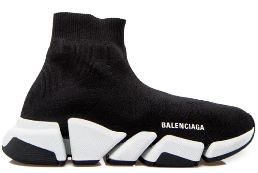Giày Balenciaga Man Black And White Speed 2.0 Sneakers  617239-W2DB2-1015