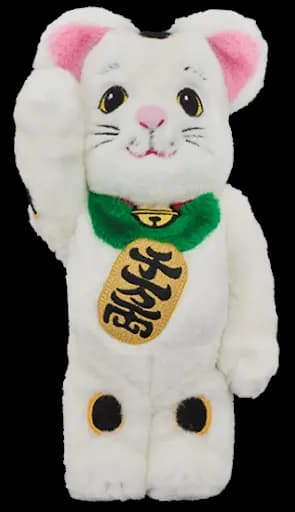 Mô Hình Bearbrick Maneki Neko White Furry