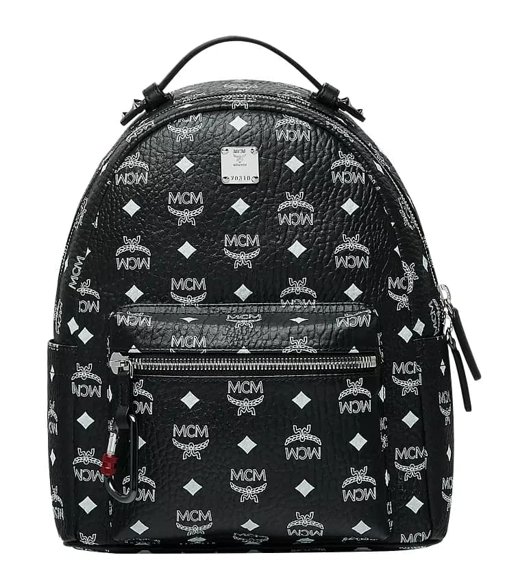 Túi MCM Stark Backpack in White Logo Visetos MMK9SVE49BV001