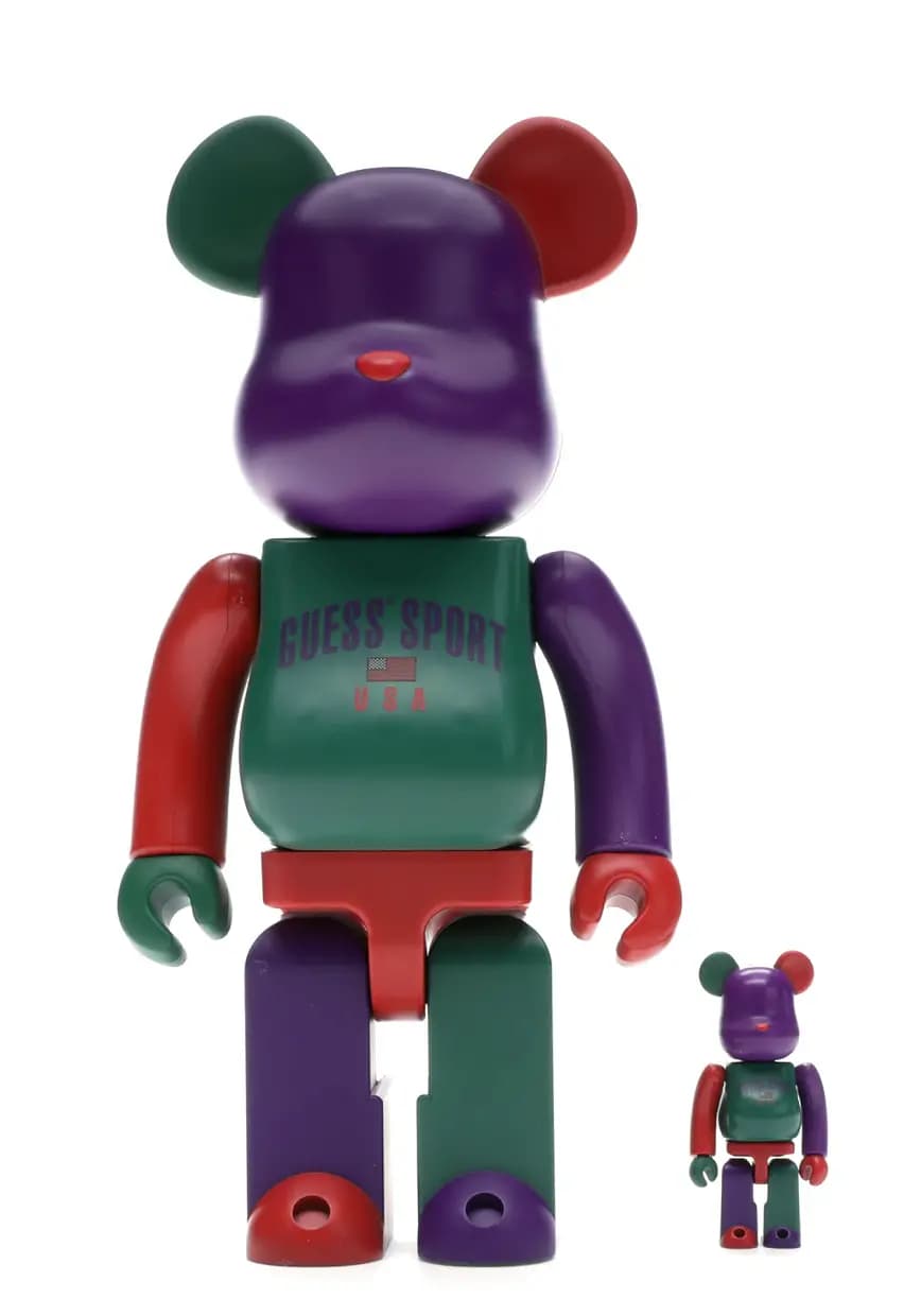 Mô hình Bearbrick Guess Sport Logo 100% &amp; 400% Multi