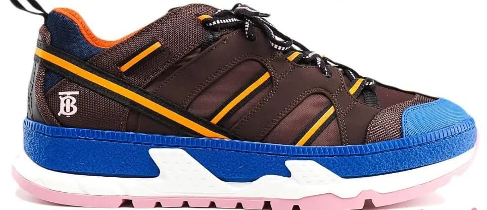 Giày Burberry Nylon Mesh Union 'Coffee Blue' 80156801