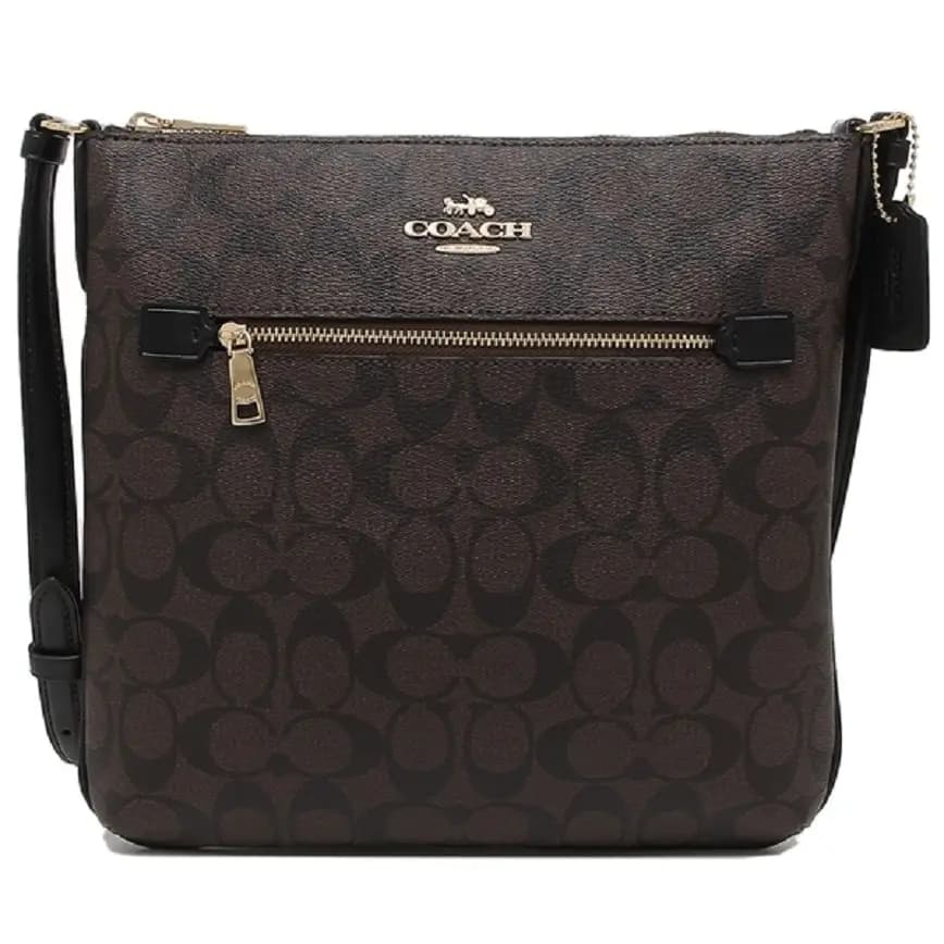 Túi Coach Rowan File Bag Brown Black C1554 IMAA8