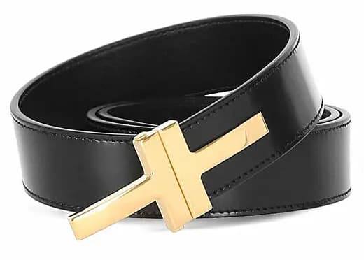 Thắt lưng Tom Ford Men's T Double Buckle Belt TB252T-LCL052-U9000