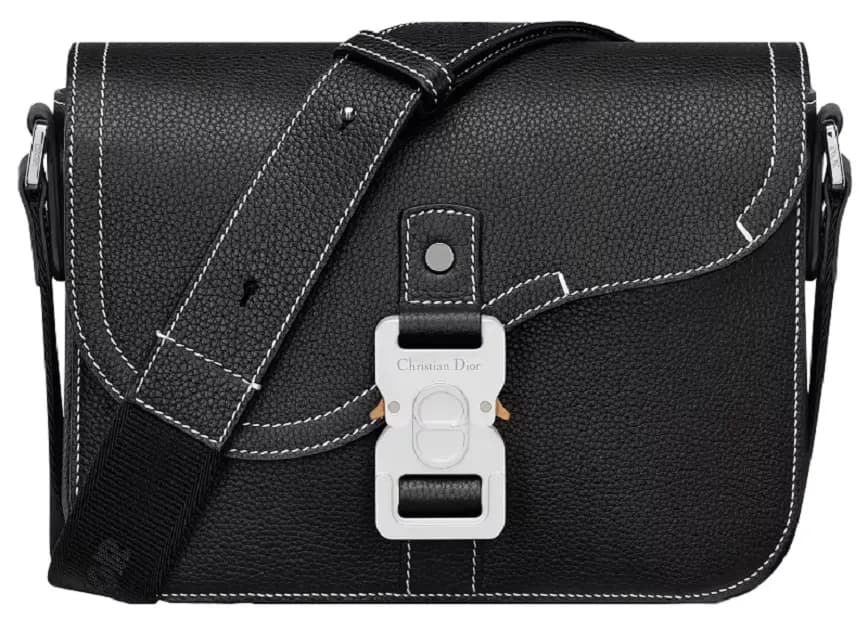 Túi Dior Mini Saddle Bag Strap 'Black Grained' 1ADPO049YKK-H00N