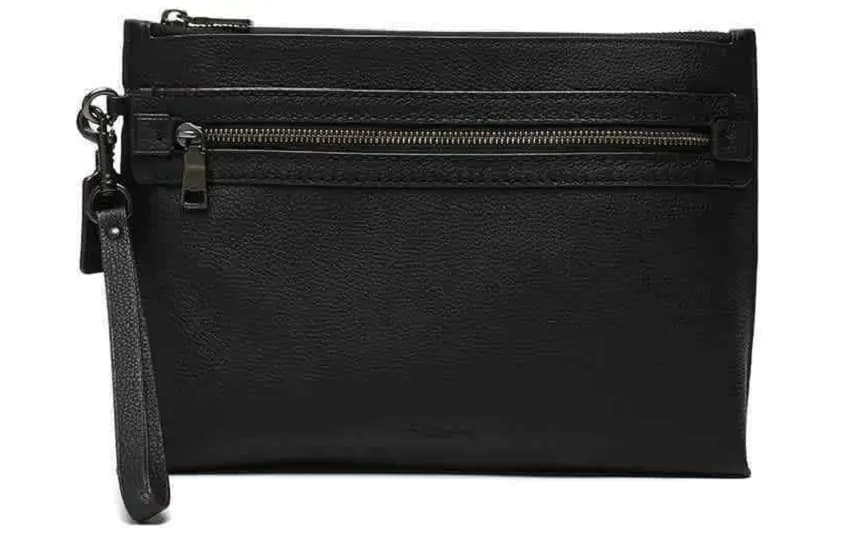 Ví Coach Pebbled Leather Academy Pouch 'Black' 32175-BLK