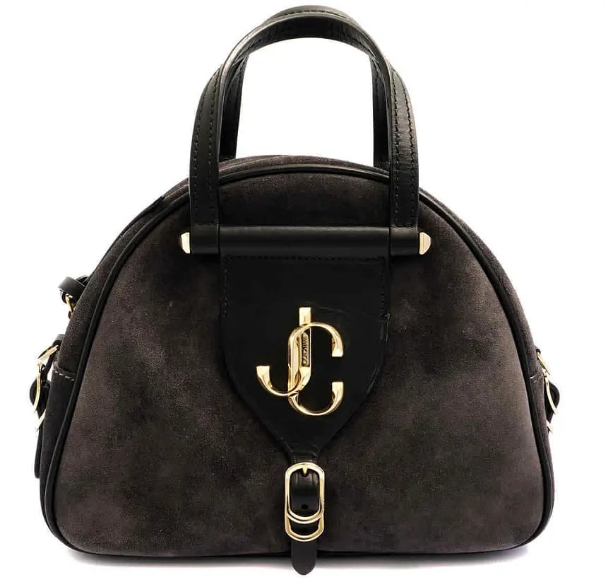 Túi Jimmy Choo Bowling Varenne Suede 'Black' 192-VRN-BWLNG-S-SDV