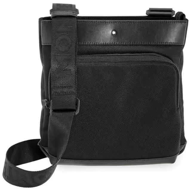 Túi Montblanc Black Sartorial Jet Envelope Shoulder Bag Leather Nylon 118254
