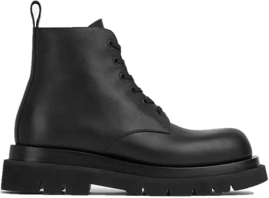 Giày Bottega Veneta Lug Lace-Up Ankle Boot 'Black' 730224VBS501000