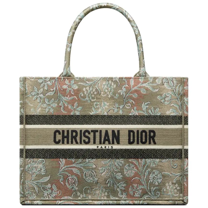 Túi Dior Medium Book Tote 'Metallic Green Brocart Embroidery' M1296ZRWG-M86E
