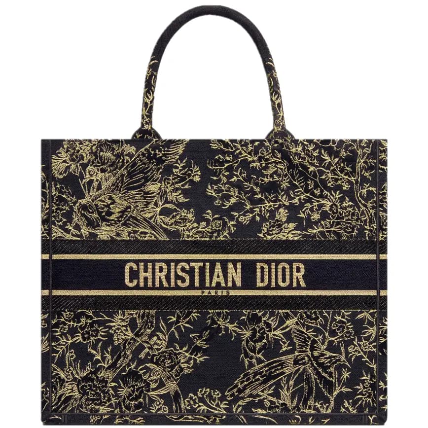 Túi Dior Large Book Tote 'Black Dior Jardin D'hiver Cotton' M1286ZRDZ-M911