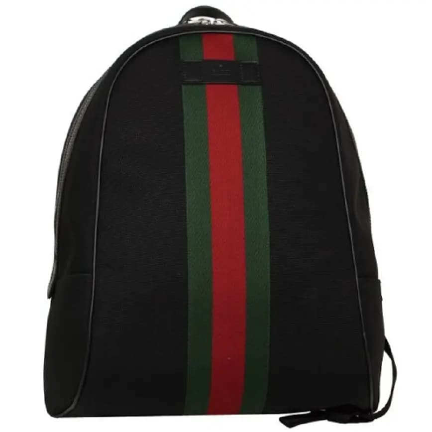 Balo Gucci Backpack Web Stripe Canvas Black 630918 KWTJN 8251