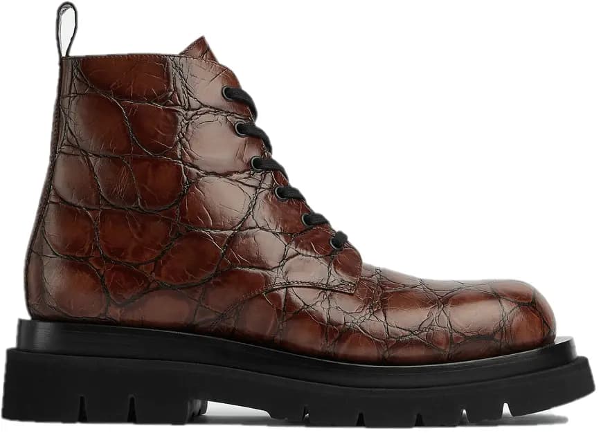 Giày Bottega Veneta Lug Lace-Up Ankle Boot 'Twig' 730224V2LS02501