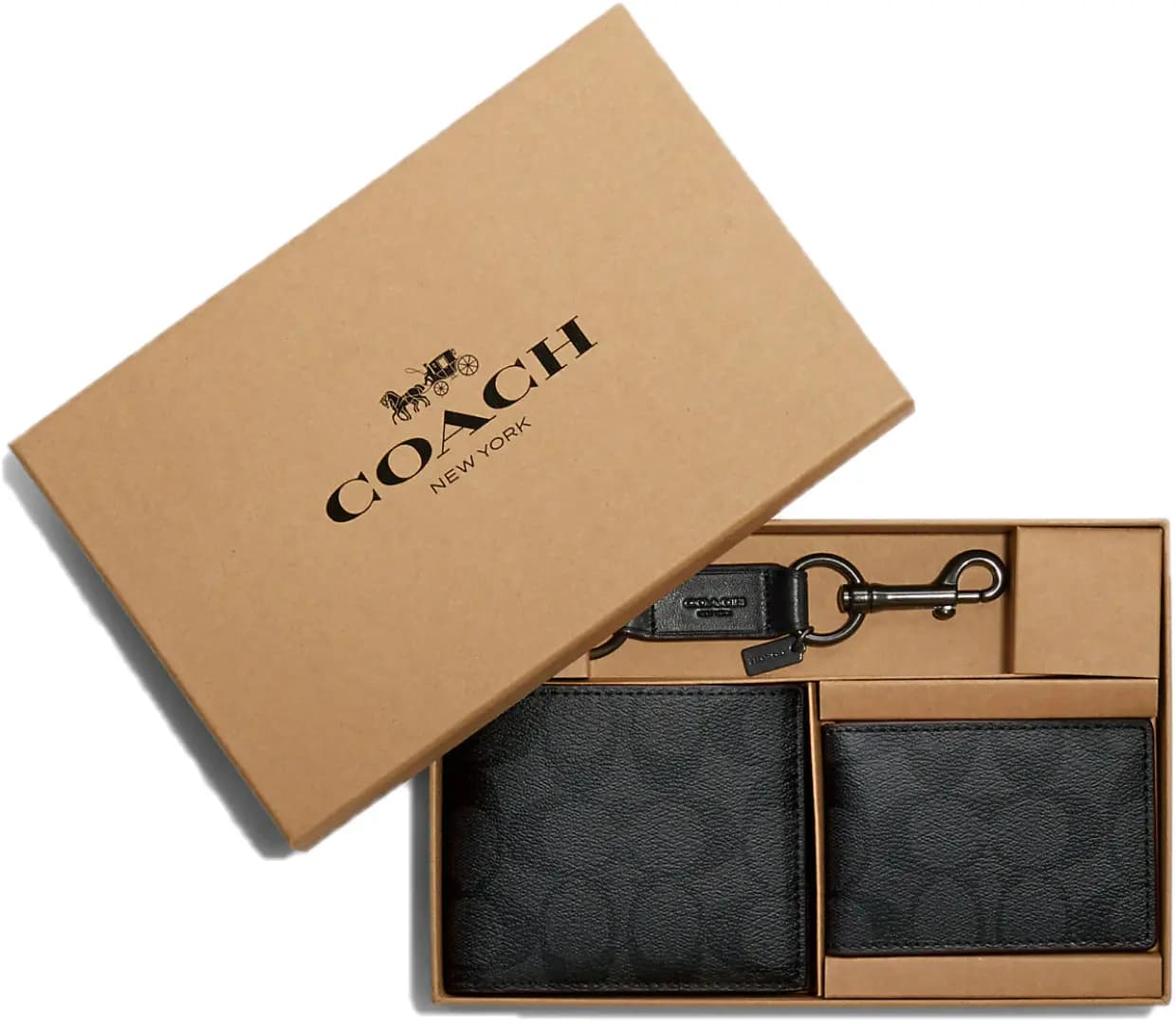 Ví Coach Wallet In Signature Canvas 'Black' 41346-N3A