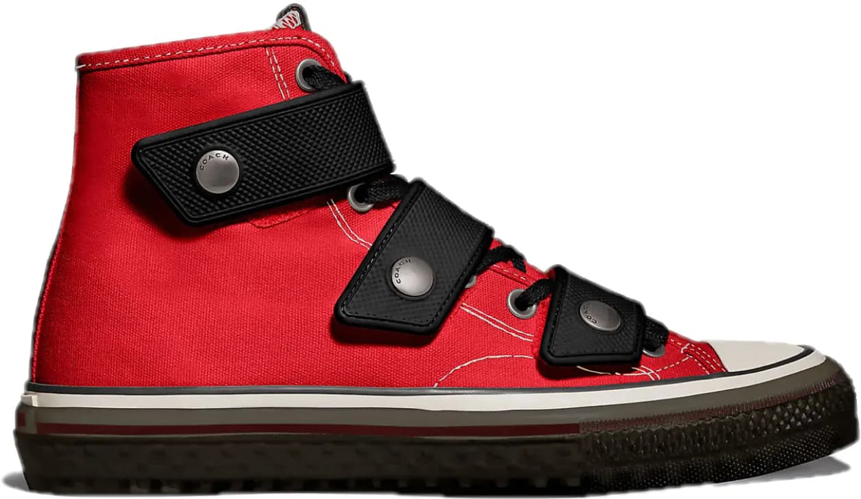 Giày Coach High Top Button Up Sneaker 'Red' G5144-RED
