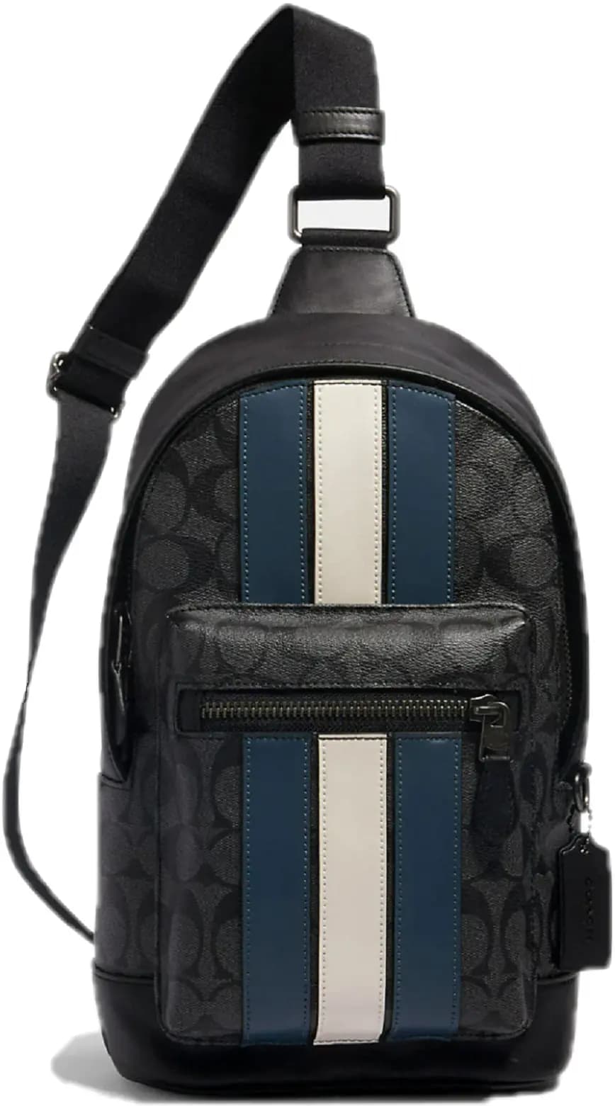 Túi Coach West Pack Signature Canvas Varsity Stripe 'Denim' 2999-QBOH0
