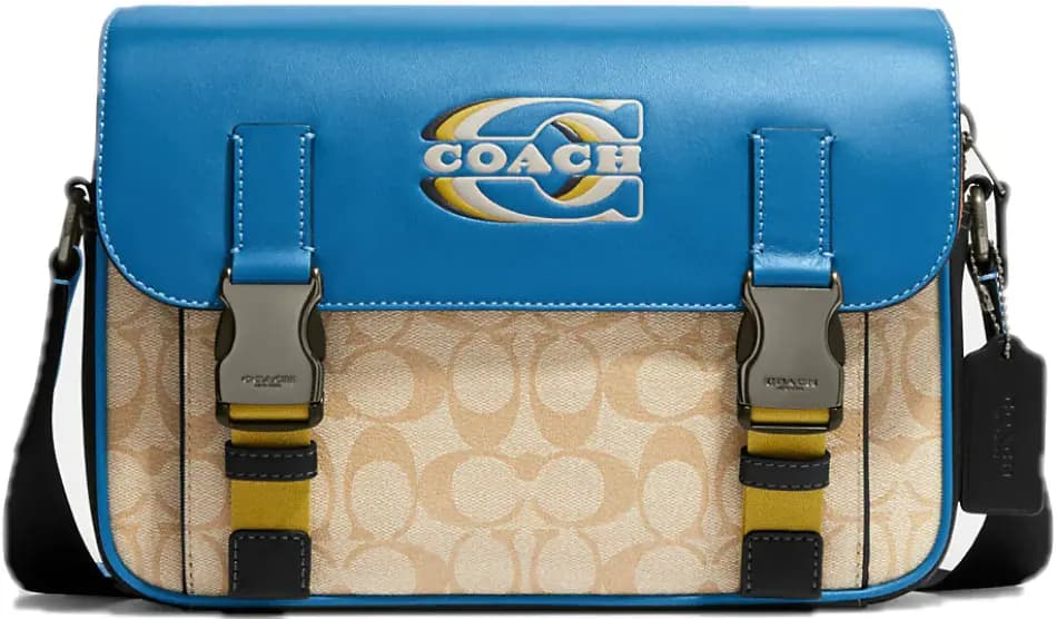 Túi Coach Track Crossbody Canvas Coach Stamp 'Light Khaki' CH118-QBVFG