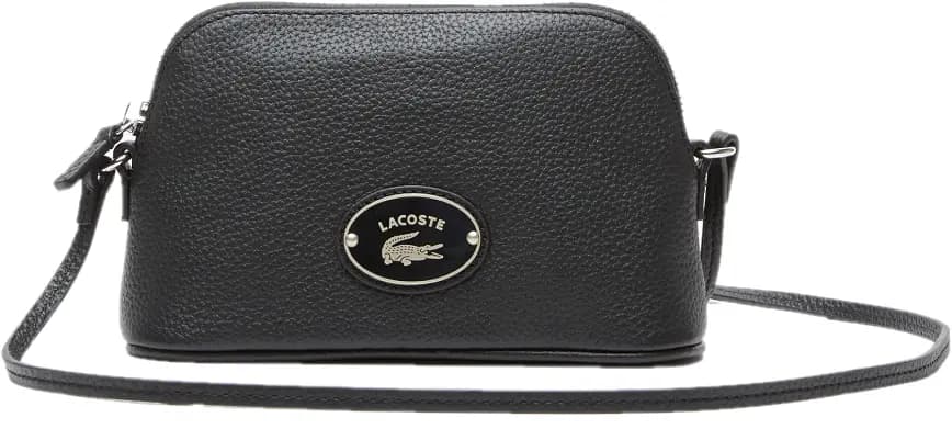 Túi Lacoste Grained Leather Domed Cross 'Black' NF4077G53G-000