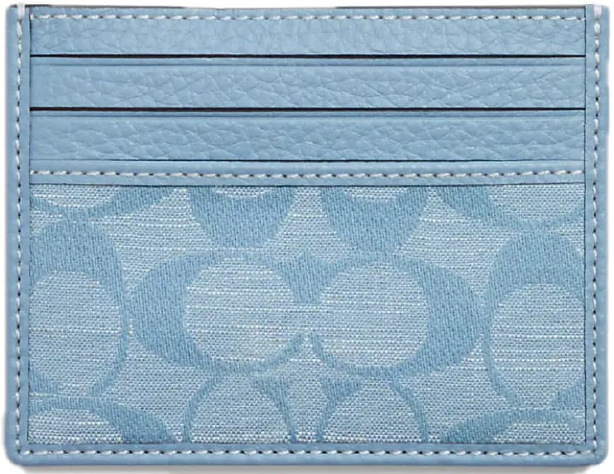 Ví Coach Slim Id Chambray 'Light Blue' CH100-SV