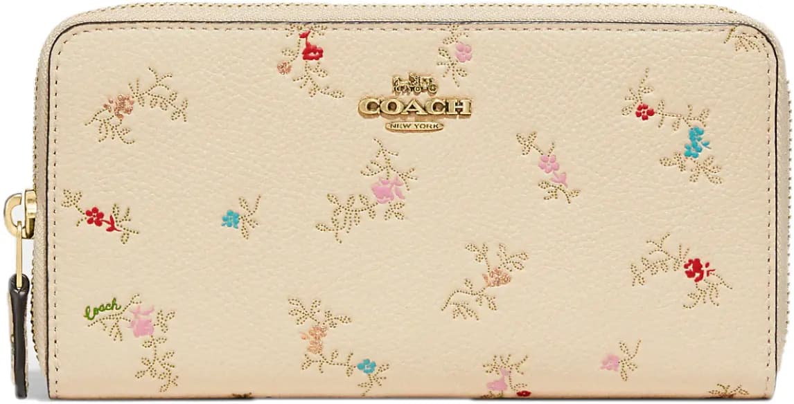Ví Coach Accordion Antique Floral Print 'Ivory' C7185