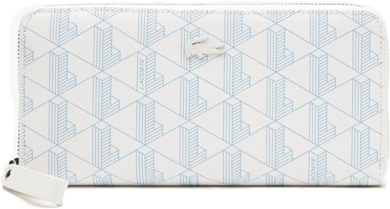Ví Lacoste Monogram Zipper Long 'White' NF3958D53G-L58