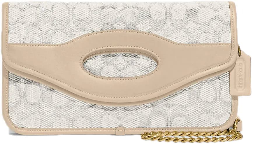 Túi Coach Foldover Clutch Signature 'Chalk Ivory' CA358-B4UDK